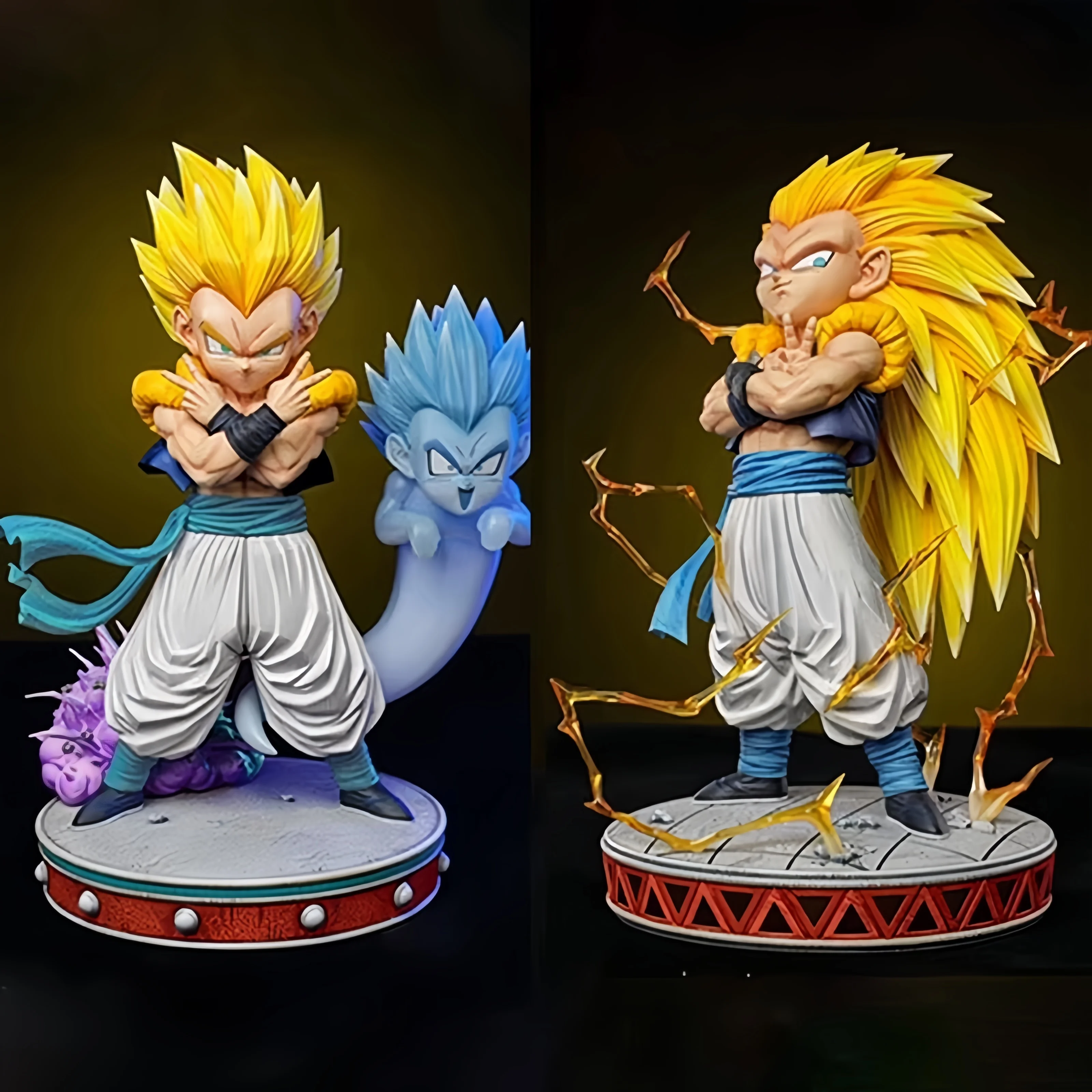 25cm anime dragon ball figura super gotenks estatueta super saiyan pvc gk estátua figura de ação modelo crianças bonecas presente brinquedos