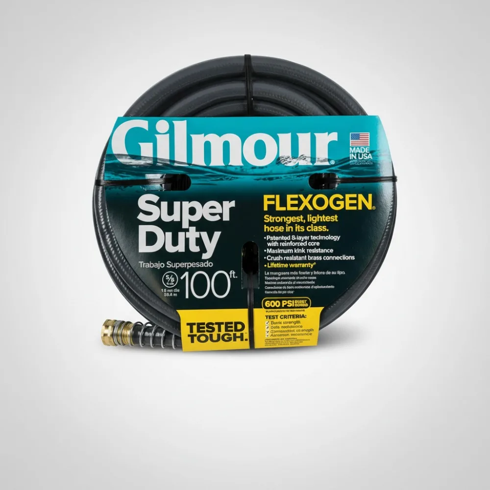 

Heavy Duty 100ft Garden Hose, Flexible Kink Resistant Water Hose for Outdoor Gardening & Lawn Care