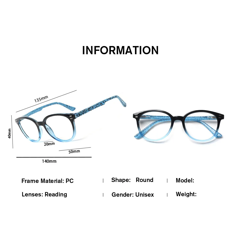 Fashion Reading Glasses Ultra Light Eye Protection Prescription Glasses Unisex Elegant Comfortable Presbyopia Glasses+0 to +6.0