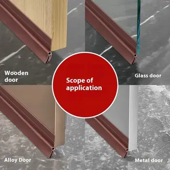 1-4 ks jednostranný těsnicí pásek na spodní část dveří, větru a prachu odolný, okenní mezera, odnímatelná zvukotěsná páska na dveře 10 nejlepší prodej Větrná zábrana na okno - №7