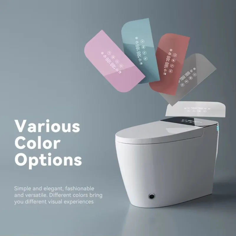 ZXHK Colorful New Fashion Modern Style Wc Porcelain Intelligent Inodoro Bathroom Ceramic Floor Mounted Siphon Automatic Smart To