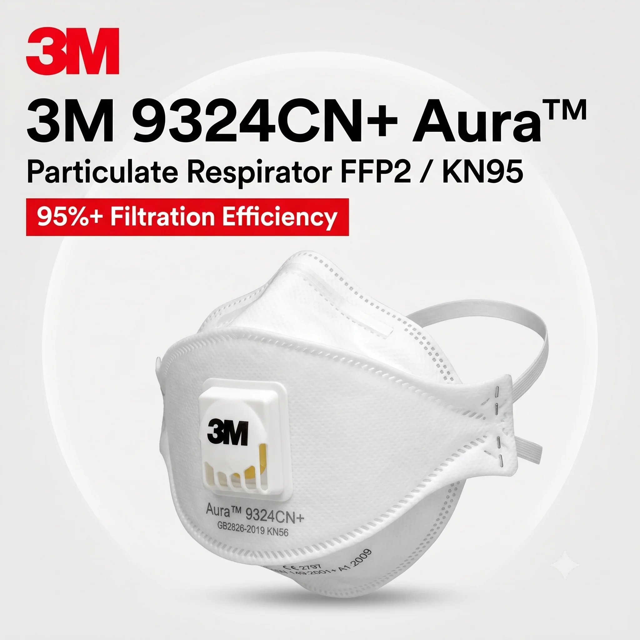 3m-9324cn-レスピレーター-ffp2-kn95-クールフローバルブ付き安全防塵マスク-工業用粒子保護マウスカバー