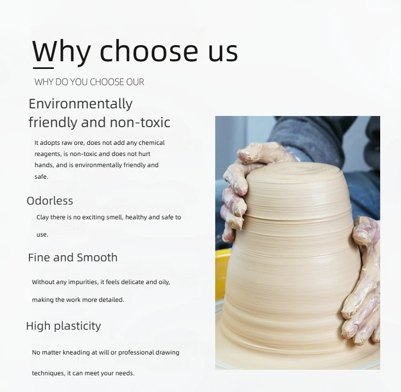 250-1000G Pottery Clay DIY Handmade Bake-Free Air-Drying Shaping Vacuum Packed Clay Making Vase Sculpture Soil Ceramic-Doll Clay