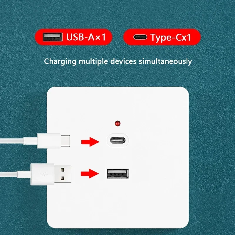 Toma de corriente Universal tipo C para pared, adaptador de enchufe USB de 2 puertos, 10W, 220V, color negro