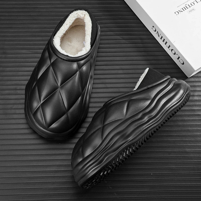 Casual Shoes Indoor Platform Home Footwear Outdoor Waterproof Comfortable Non-slip Wear-Resistant  Plus Velvet Keep Warm Fashion