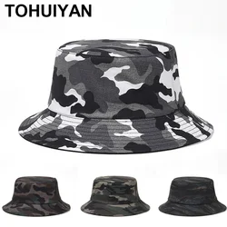 2024 Camouflage Bucket Hat for Men Casual Cotton Fisherman Cap Outdoor Sports Hunting Hat Women Gorro Fishing Hats