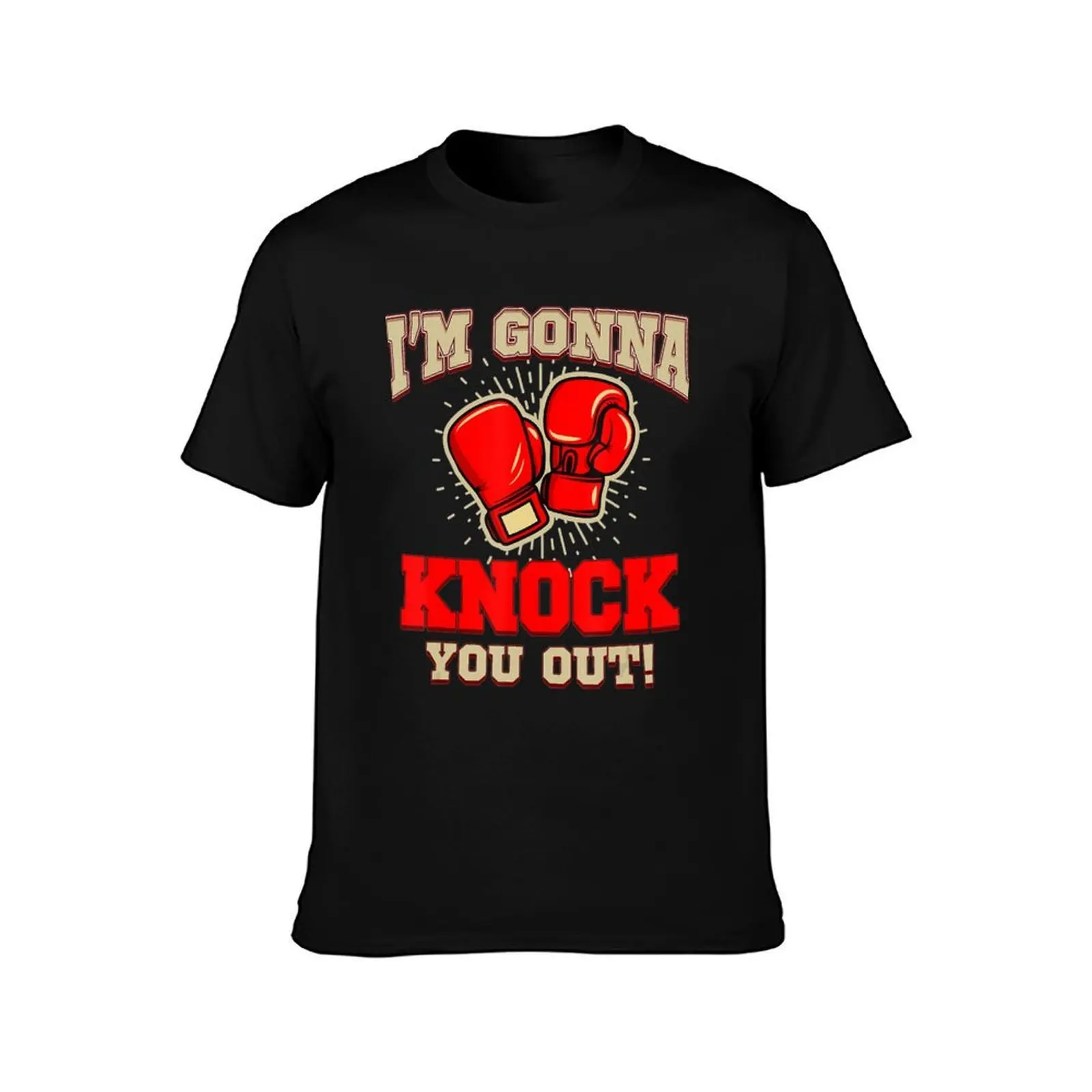 Kickboxing Im Gonna Knock You Out Kickbox Kickboxer T-Shirt, Summer Casual Cotton Tee, Oversized Streetwear Tops, 100% Cotton
