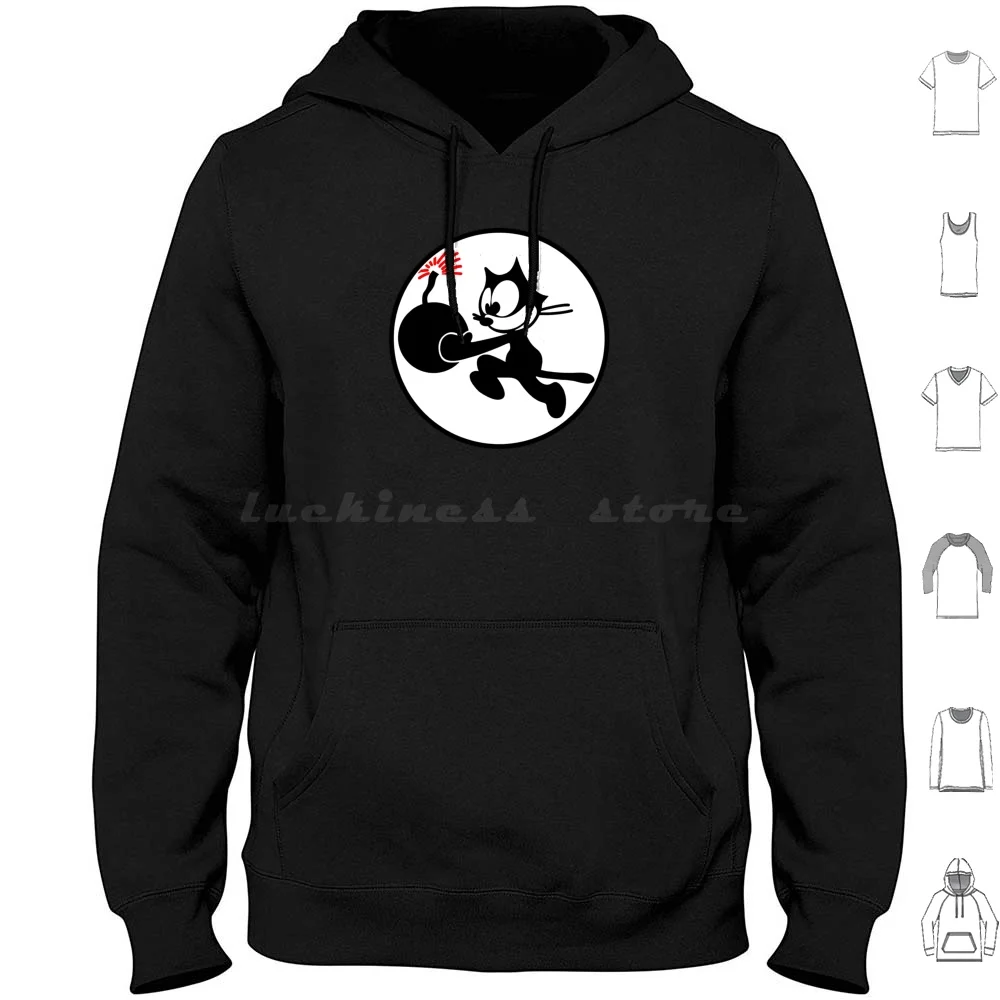 Squadron 31 ( Vfa-31 Strike Fighter Squadron ) Tomcatters Hoodie Cotton Long Sleeve Vintage Cartoon Animation Kitty