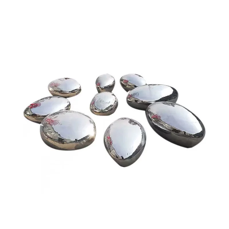 Z 304 Mirror Stainless Steel Custom Stone Shape Public Waiting Bench Durable Easy Clean Modern Minimalist Outdoor Entry AirportZ