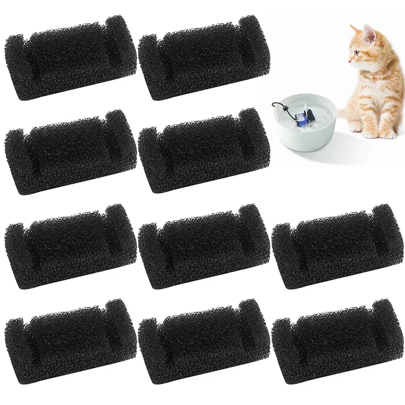 10/4/1Pcs Pet Drinking Sponge Filter Water Dispenser For Cats And Dogs Healthy Sponge Filter Pet Drinking Fountain Accessories