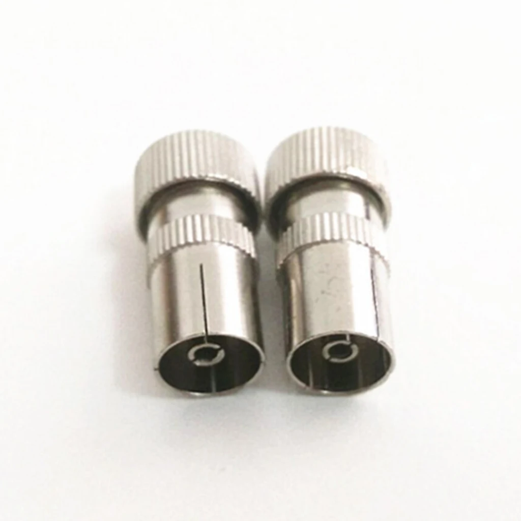 Straight RF Female Connector Coaxial Adapter TV Aerial Cable Plug for Screen Cable Video Card Cable Application