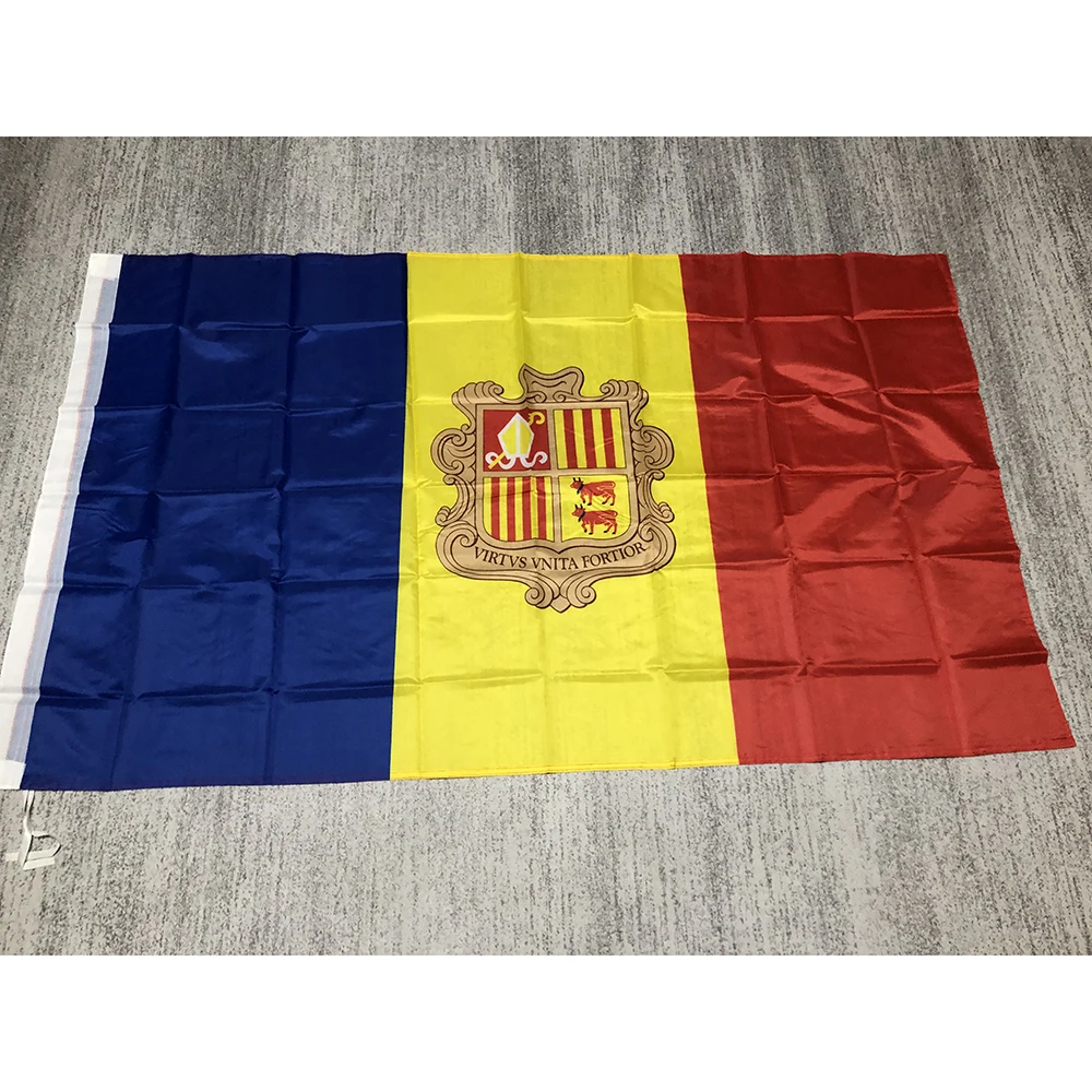 Andorra flag 90*150cm 3x5fts high quality  polyester hanging Andorra National Flag Andorran Local Ethnic Historical Flag