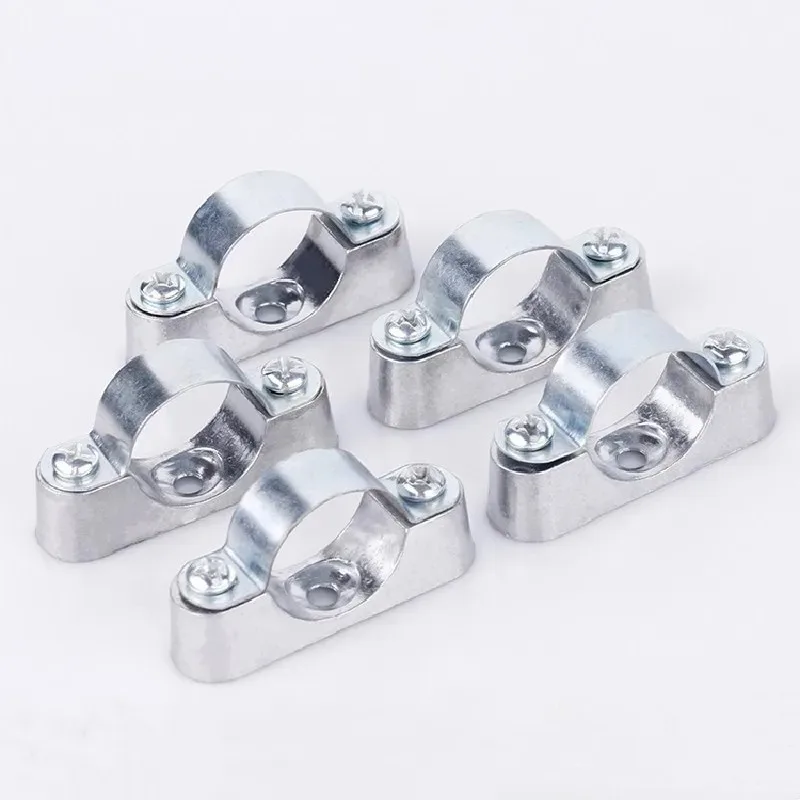 5/10Pcs 16/20/25/32/40/50Mm Aluminum Alloyl Off-Wall Code Saddle Clip Pipe Clamp Pipe Bracket Fixed Clip