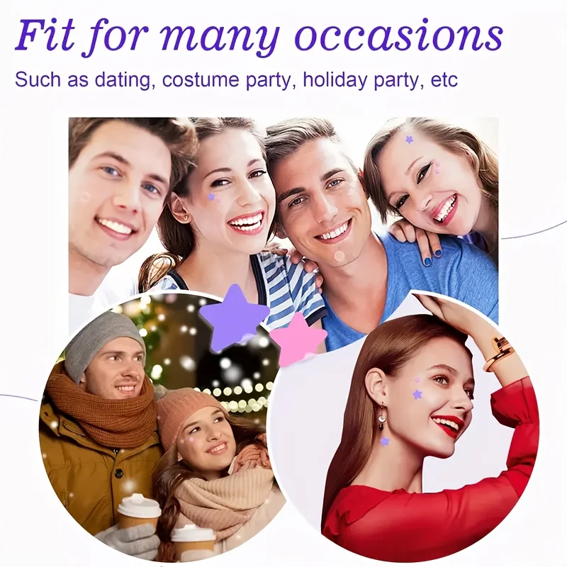 5 ألوان من رقع النجوم والدوائر البثور للوجه الغروانية المائية، 600 رقعة، رقعة حب الشباب الغروانية المائية، النجوم والدوائر اللطيفة Pi