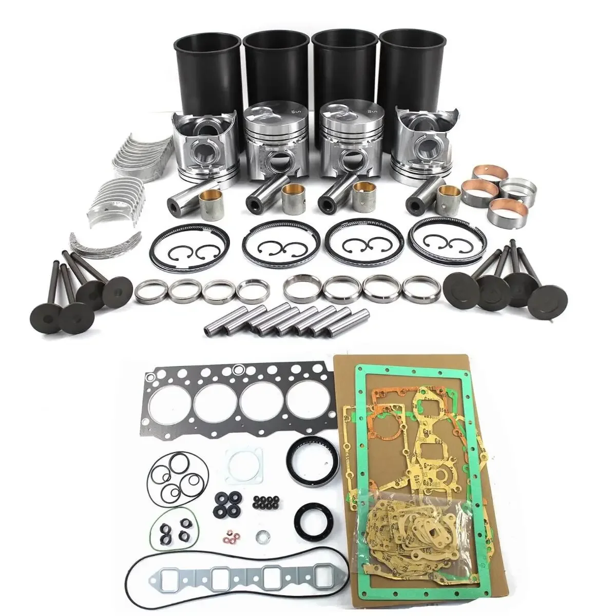 MSparts 4D95 Engine Overhaul Rebuild Kit Piston Liner Kit With Gasket Kit For Komatsu 4D95 4D95S 4D95K 4D95L 4D95S-W-1G 4D95S-