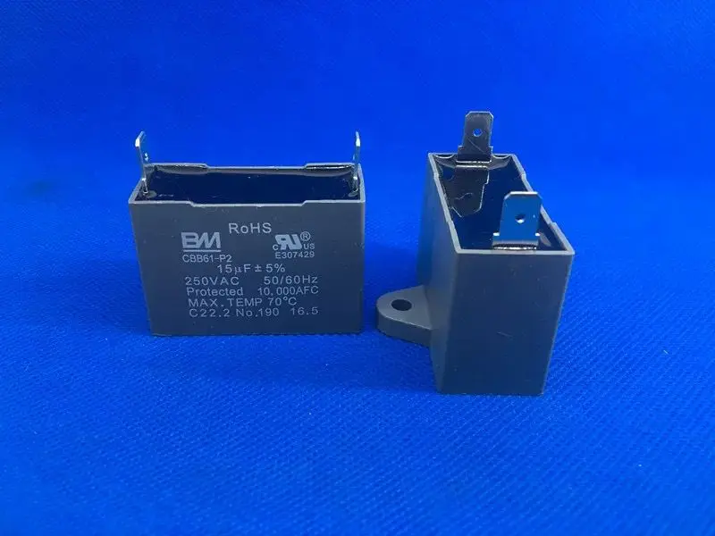 CBB61 15uf 250V  Air Conditioning External Unit Capacitor Fan Starting Capacitor 2PIN