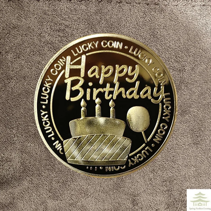 Collection Coin Lucky Happy Birthday Commemorative Coins Happy Birthday Gift Good Luck and Happiness Medal