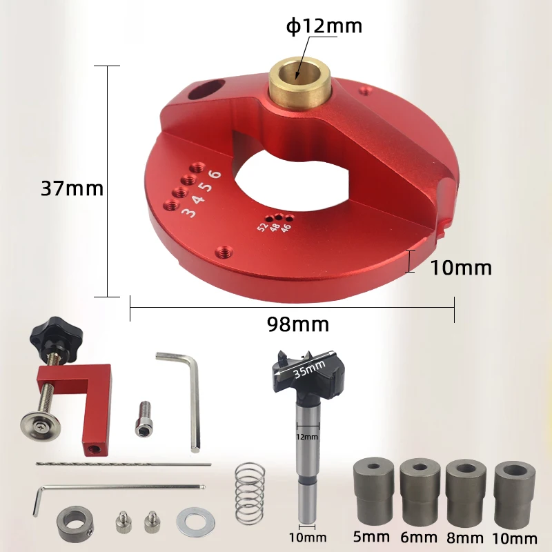 Multi functional hinge punching locator Cabinet door panel hinge hinge center marking vertical punching tool