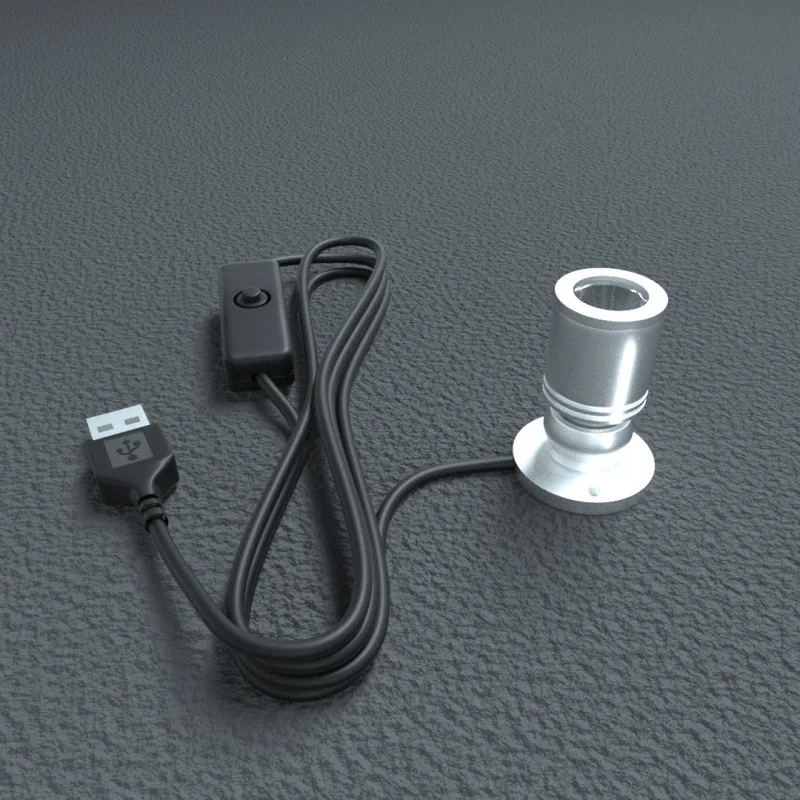 Mini Rotating LED USB 5V 1W 3W Spotlight All-Aluminum Material with Switch for Exhibition Counters