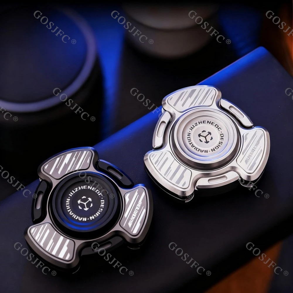 JUZHEDC Adiation Pro giroscopio de uñas abierto titanio circonio Fidget Spinner DIY portátil Oficina dispositivos para aliviar la ansiedad diseño Original