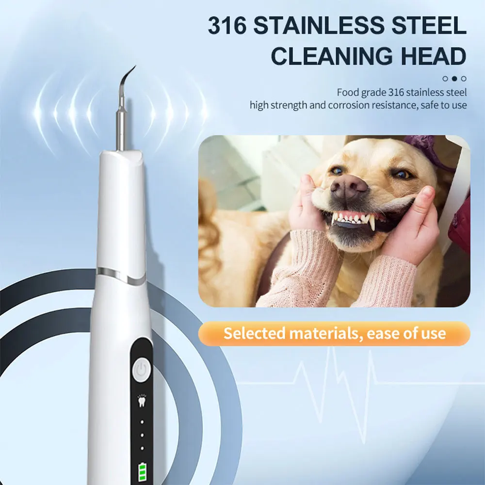 Dog Cat Grooming Smart Dental Ultrasonic Scaler Household Tooth Stone Remover Tooth Cleanertooth Whitening strumenti per la pulizia orale