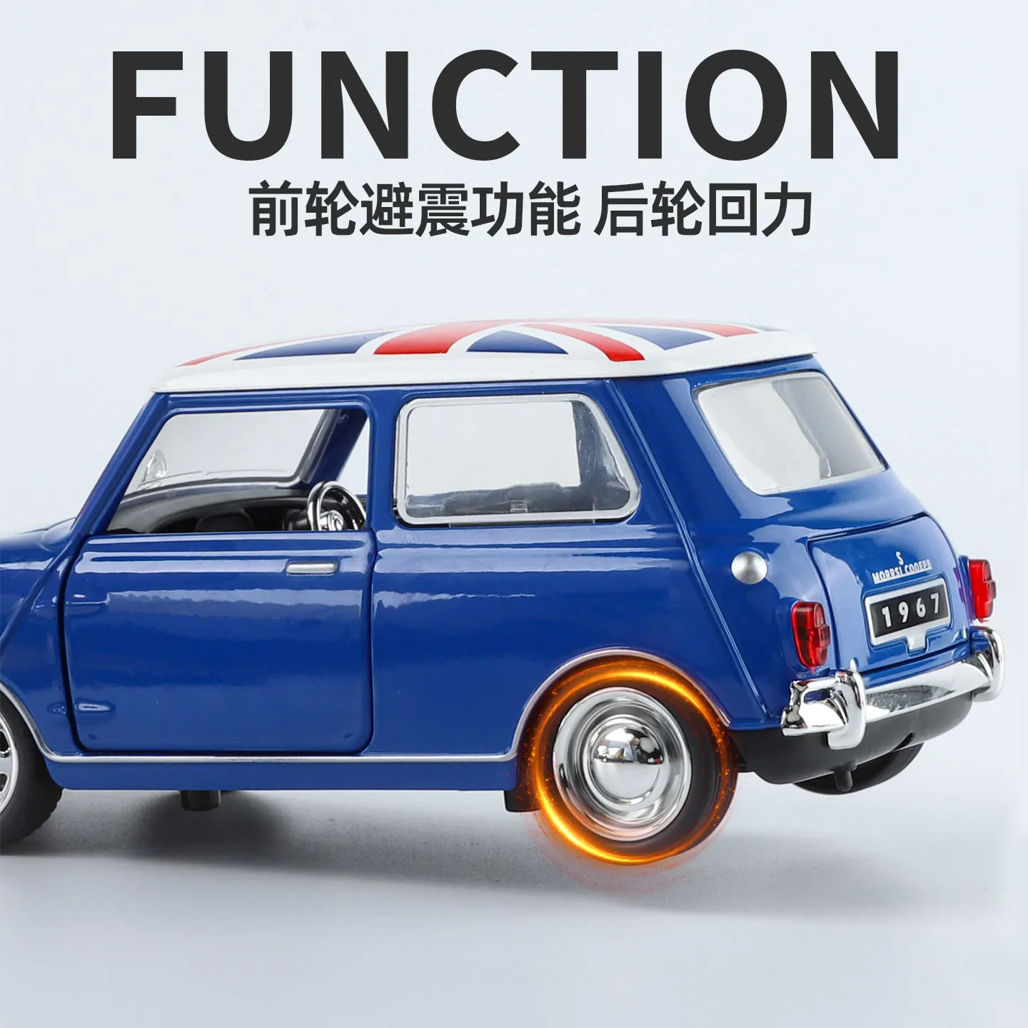 1:32 BMW Morris Mini Cooper 1967 Diecast Metal Car Model