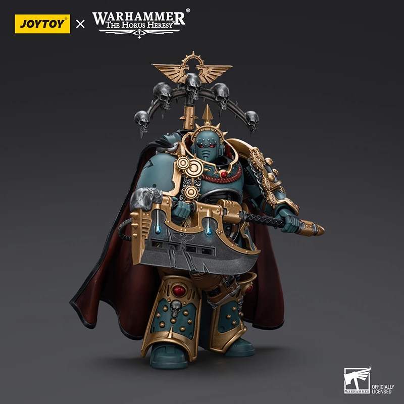 Joytoy warhammer 30k 1/18 figura de ação sons de horus legião praetor com machado de potência anime modelo militar brinquedos presente aniversário