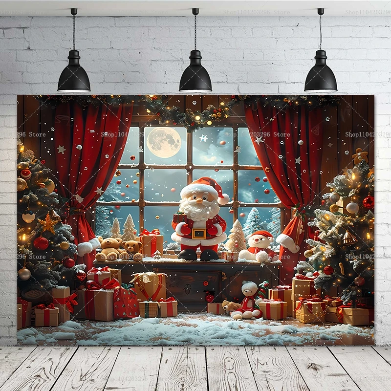 Winter Clothing Boys - Merry Christmas Photography Backdrop Xmas Tree