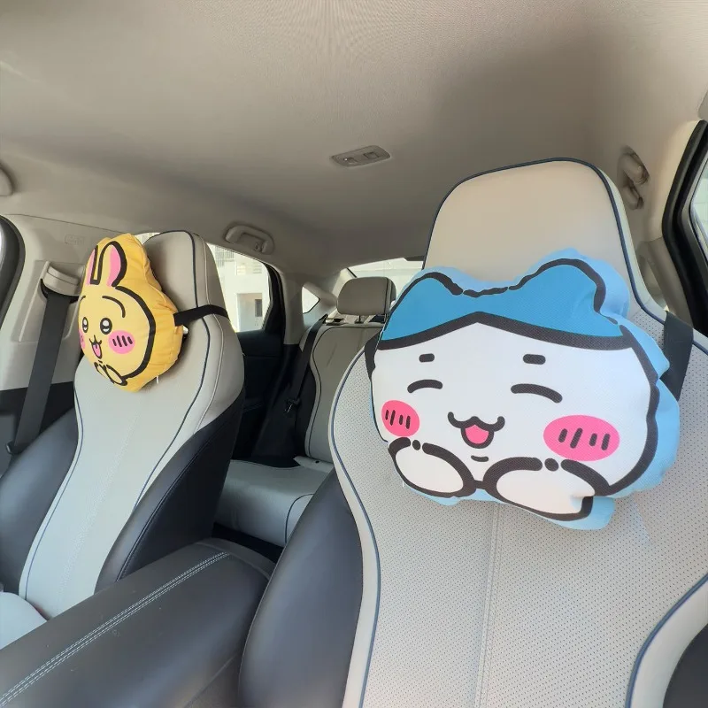 Jikikawa Cute Car Headrest - Car Seat Neck Support Pillow Kawai headrest cushion for reclining chair Comfortable and practical