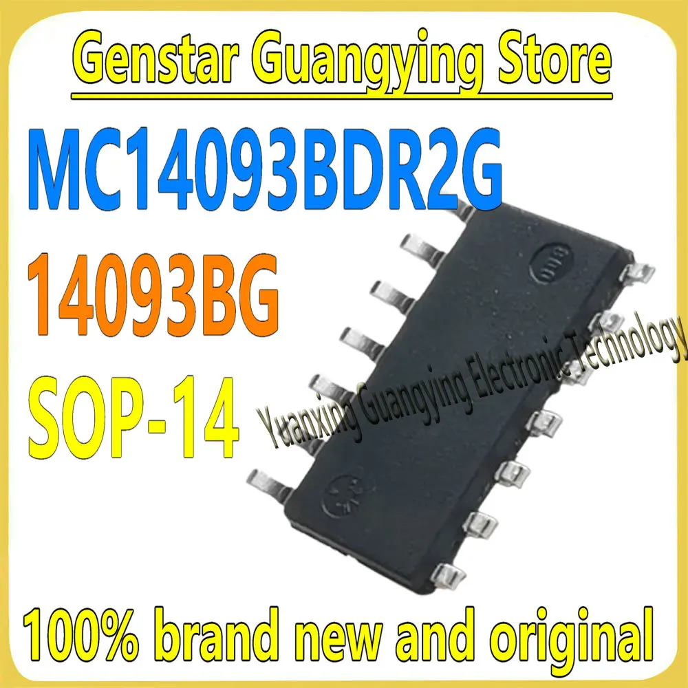 (2–10 pieces) MC14093BDR2G, MC14093BDR2, MC14093, 14093G, 4-channel, 2-input, Schmitt trigger chipset, 100% brand new