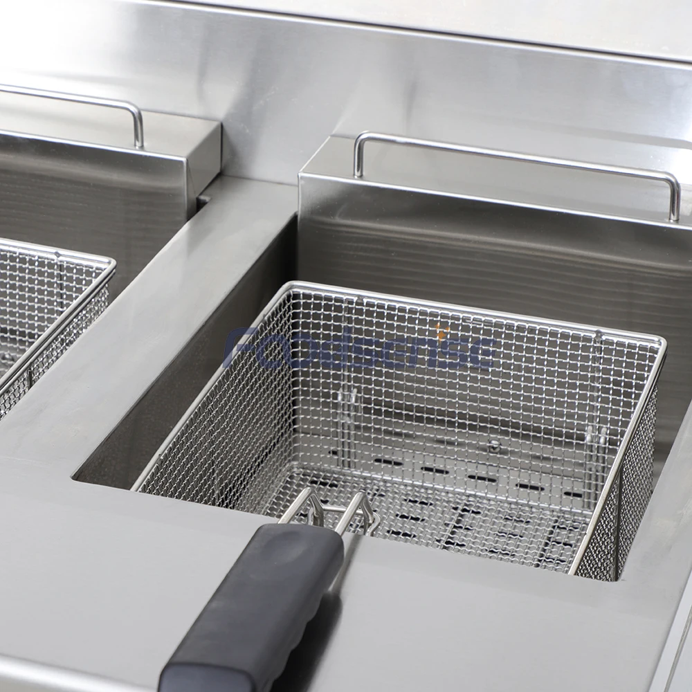 New Arrival Hot Sell Arrival Gas Luxury Double Basket 18+18 L Deep Fryer Wholesale Price