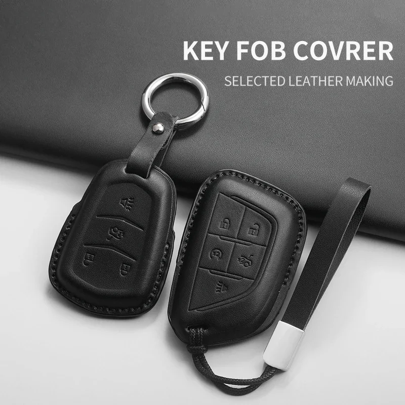

Car Key Case Cover Shell Fob for Cadillac ATS CT6 CTS DTS XT5 Escalade ESV SRX STS XTS ELR Car Remote Key Protection Accessories