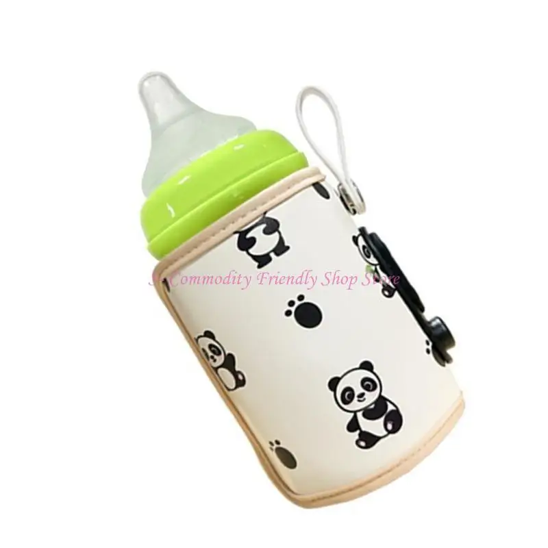 

85AE Portable Baby Milk Heat Keeper Baby Bottle Warmer Bag 6 Gears Adjustable Travel Bottle Warmer Cover USB Bottle Warmer