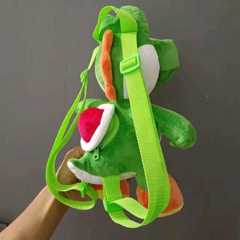 Mochila escolar de piel de Super Mario Bros Yoshi para mujer, de gran capacidad bolso de hombro, muñeco Kawaii de Anime, regalos