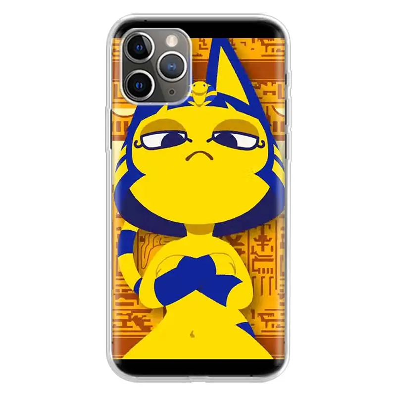 Coque de téléphone en silicone souple Cartoon Ankha, coque pour Apple iPhone 11, 12, Mini, 14, 15, Ultra, 13 Pro, Poly, X, XS Max, 7 Plus, 8, 6S, SE