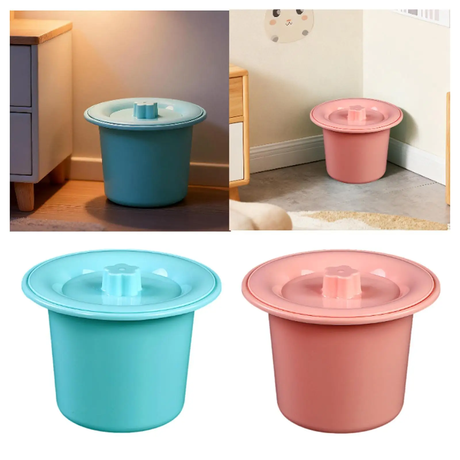 Potty Bucket Chamber Pot Spittoon with Lid Potty Pot for Kids Adults