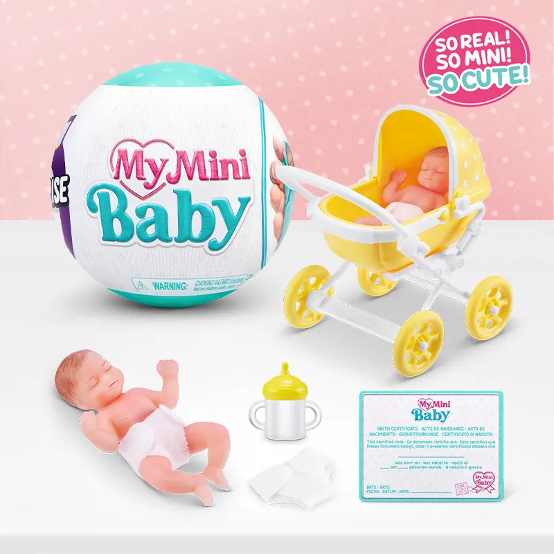 Zuru  My Mini Baby Blind Box Surprise Mini Doll Stroller Set Realistic Reborn Baby Doll Pretend Play Toy For Girls Gift view 2