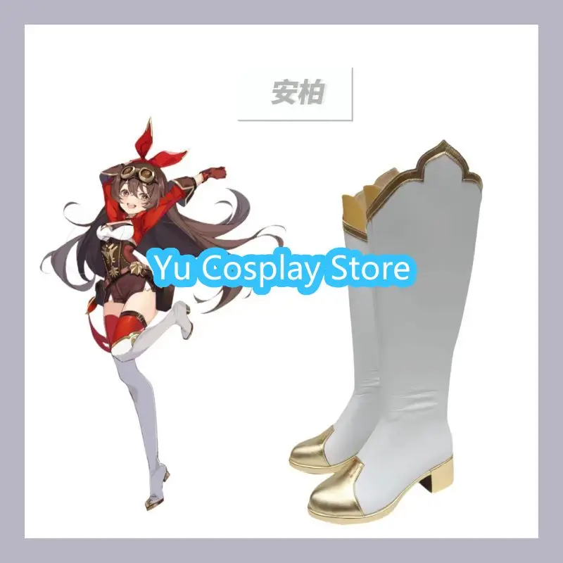 

Yu Cosplay Store Genshin Impact Amber Cosplay Shoes Boots Anime Cosplay Shoes Boots Halloween Costumes Props