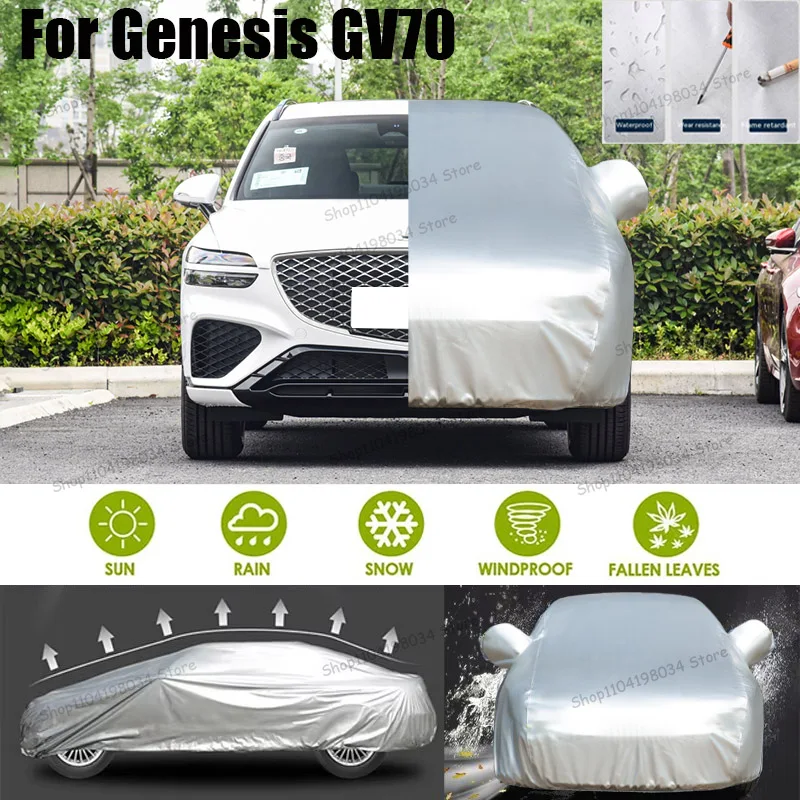 

For Genesis GV70 Auto Anti snow Anti dust Sunscreen Anti-uv Anti peeling paint And Anti Rainwater 210t car cover Car cover