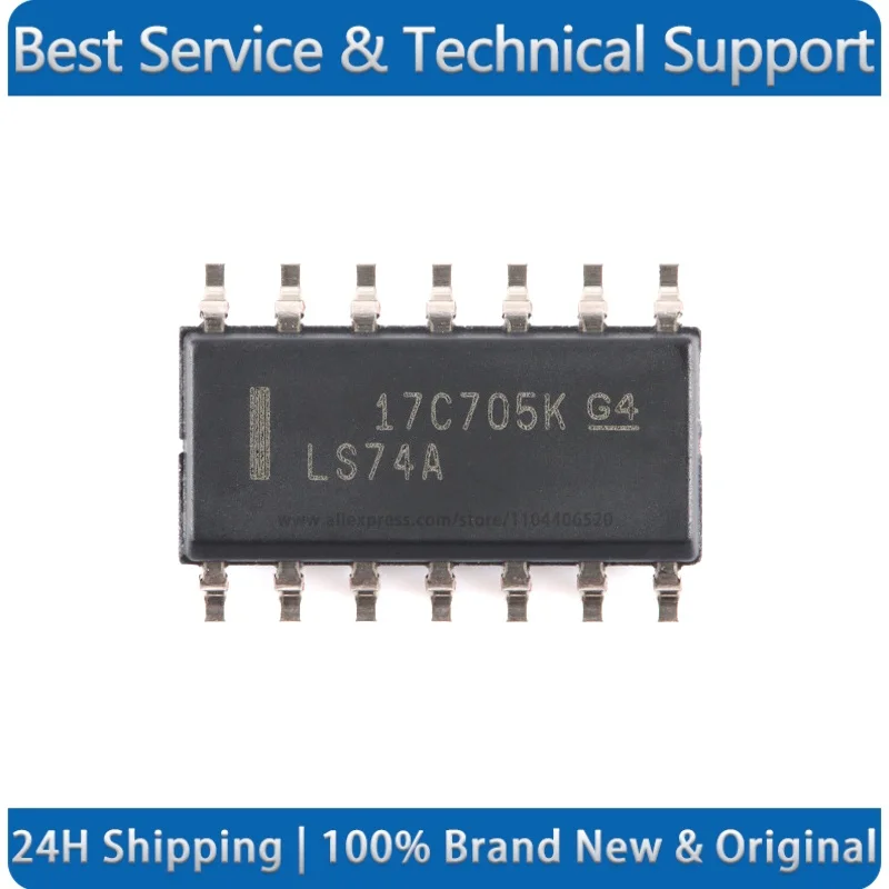 SN74LS74ADR LS74A SOIC-14 Dual positive edge triggered D-type flip-flop chip New Original