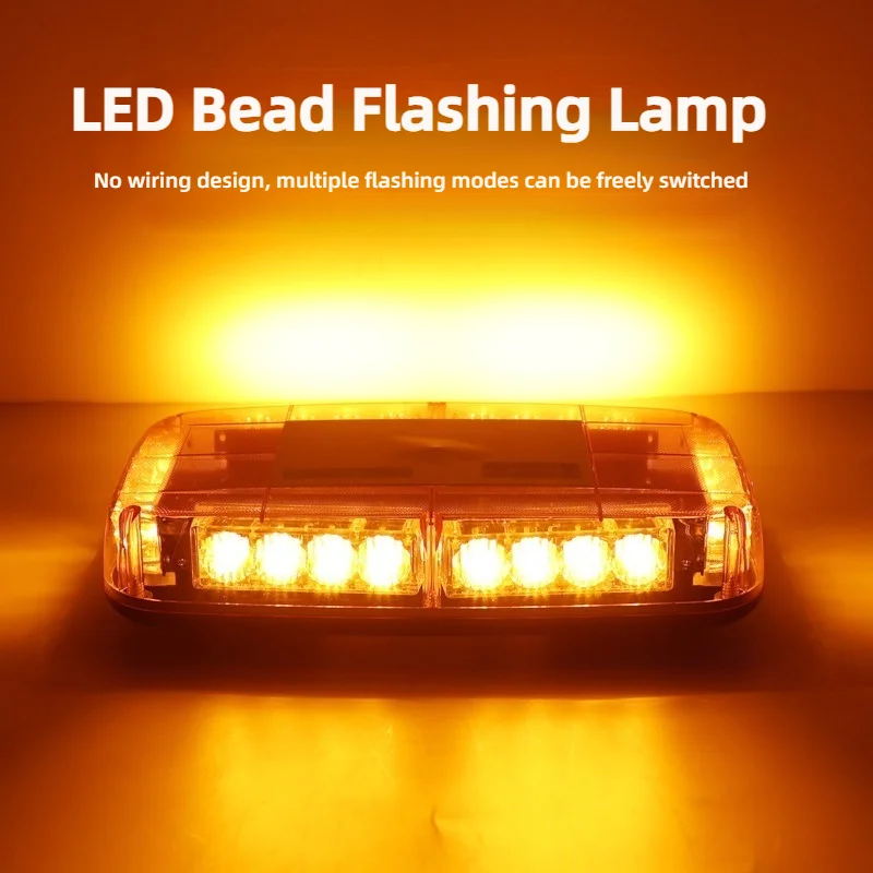 Car Strobe Light Emergency Charging Portable Warning Lamp Magnetic Base Suction traffic Wireless Flashing Signal for Road Safety