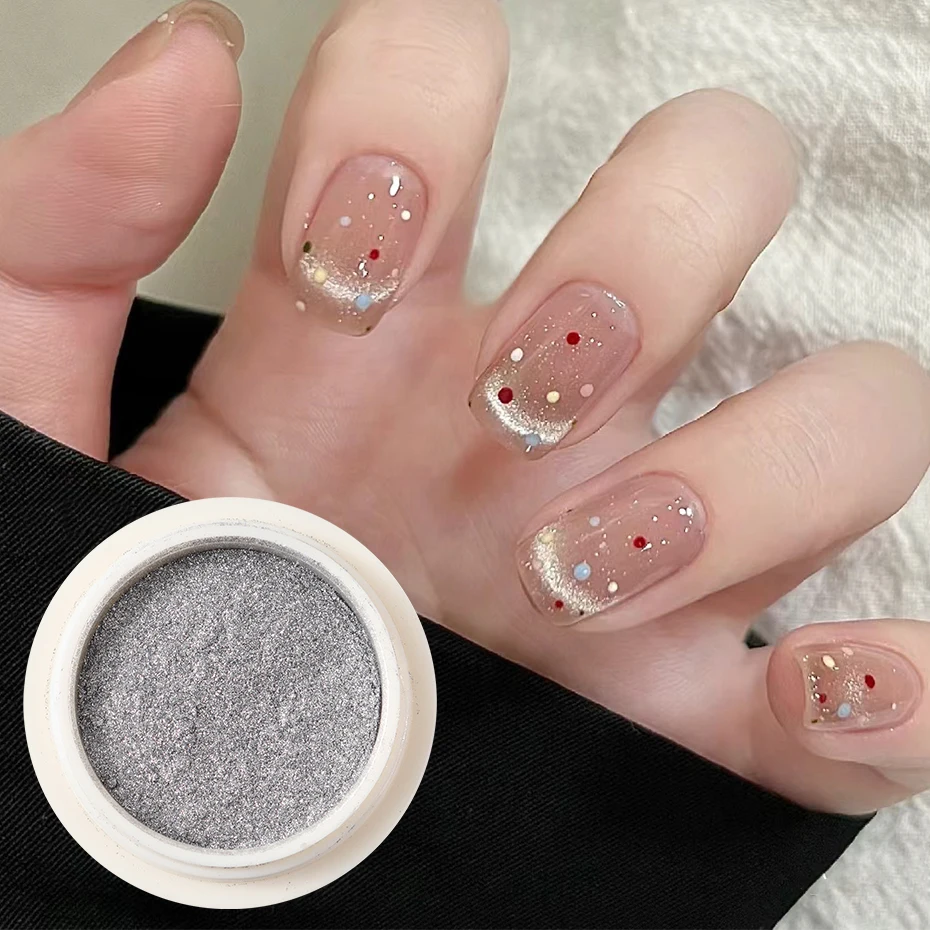 Aurora Cat Magnetic Nail Powder Chrome Pigment Metallic Rubbing Dust Chameleon Effect Nail Art Glitter Manicure Decoration