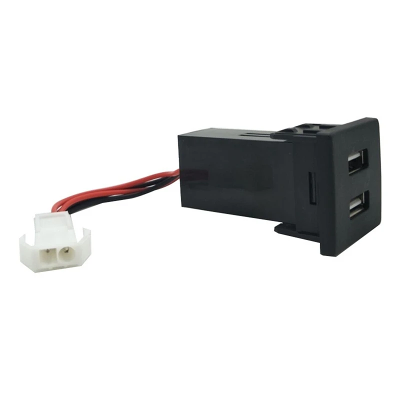 Super Sale 12V Dual USB Car Charger Adapter Socket for VW T5 Transporter 2003-2009 VW Phone Charger for ASR Dash Blank Switch Bl