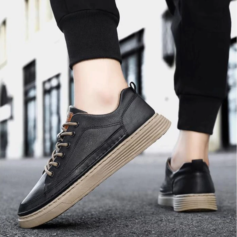 2024 Summer New Casual Men\'s Shoes Work Waterproof Oil Soft Leather Labor Protection Shoes Male Chef Black Soft Soled Shoes Male