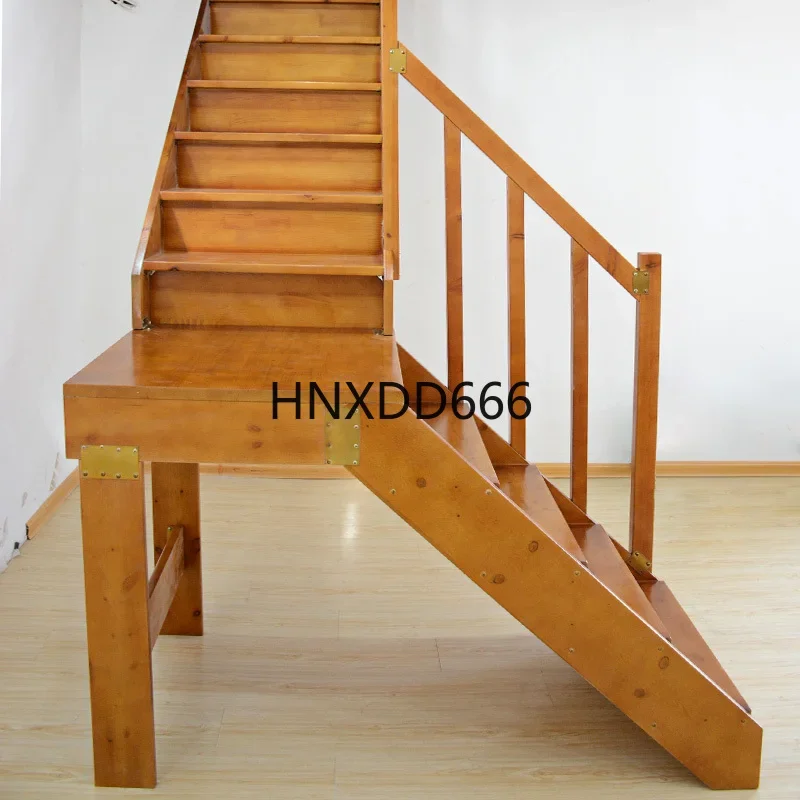Solid wood stairs, loft duplex stairs for home use