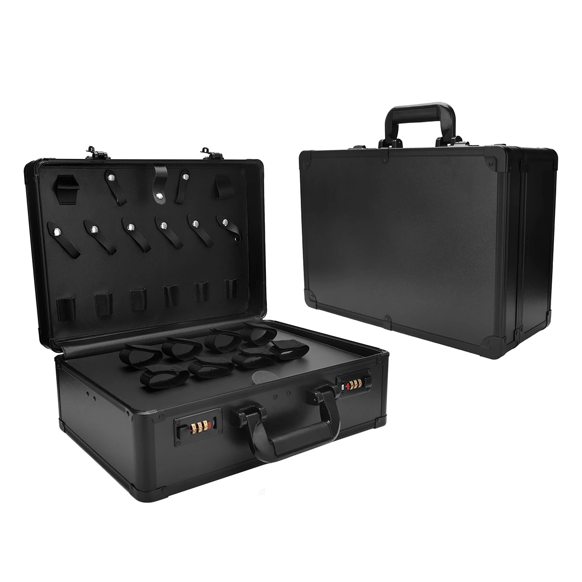 Portable Barber Hairdressing Tool Box Salon Large Capacity Professional Hair Kit Organizer Storage Display Box Lock Suitcase