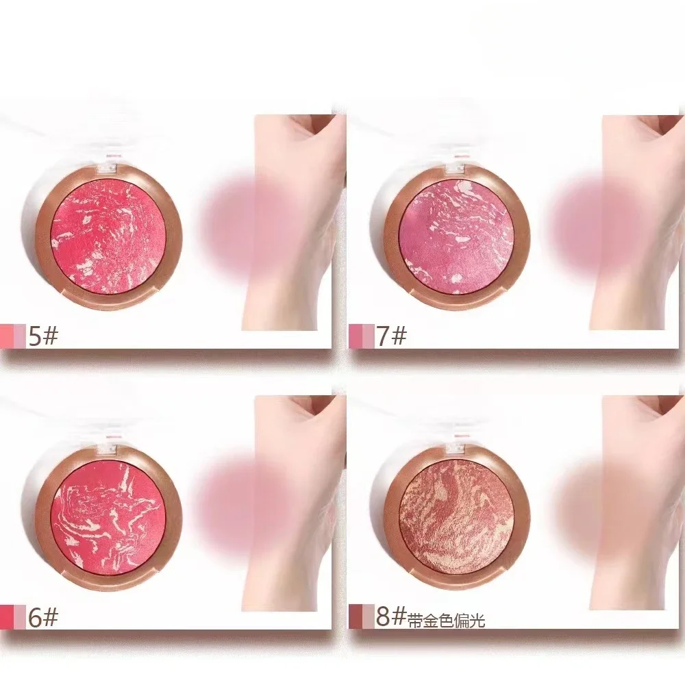 Baked Powder Blush High Gloss Nude Makeup Rouge Delicate Silky Easy To Color Natural Blush Matte Light Color