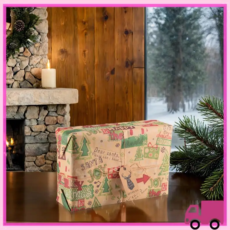 Compact 6 Pack Wrapping Paper Sheets,For Christmas Birthday Party Wrapping Paper Set Gift Wrap Papers