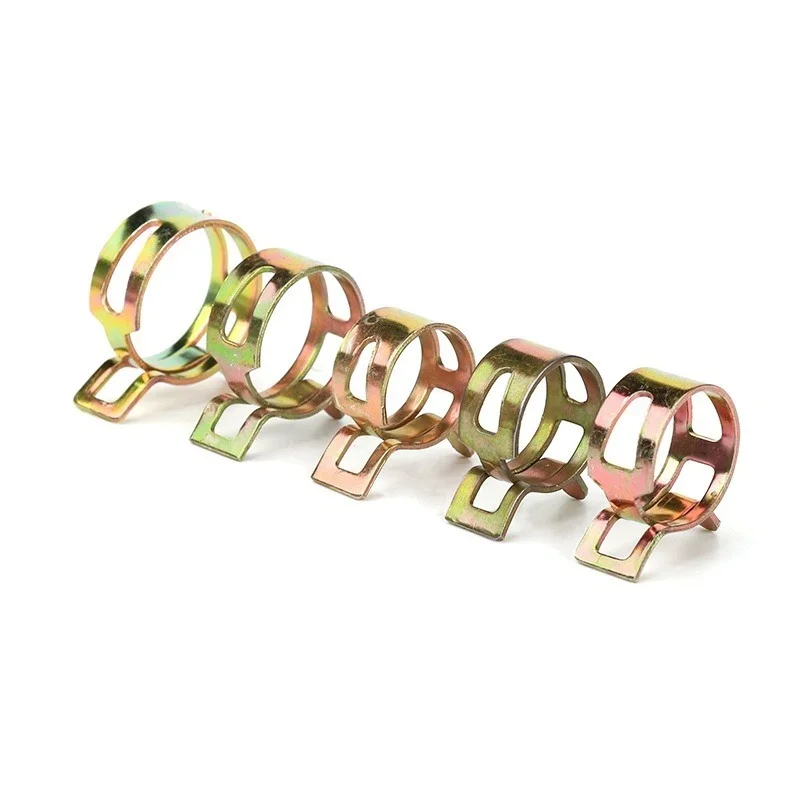 115 PCS 6-22mm Spring Hose Clamps or Pliers Zinc Plated Gas Water Hose Clamp Metal Tools Assortment Kit