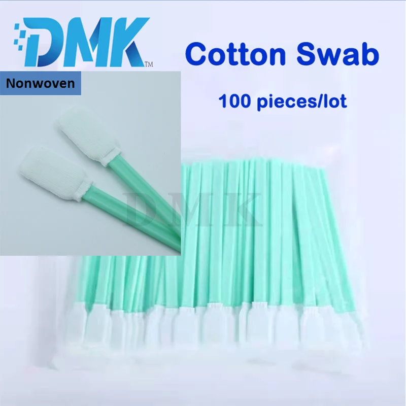 DMK Square Head Dust-free Non Woven Cotton Swabs 100pcs/Bag For Industry Machine Cleaning
